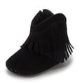thumbnail image 1 of Meckior Baby Girls Boys Boots Infant Cowboy Tassel Booties Newborn Moccasins Shoes for 3-18 Months, 1 of 6