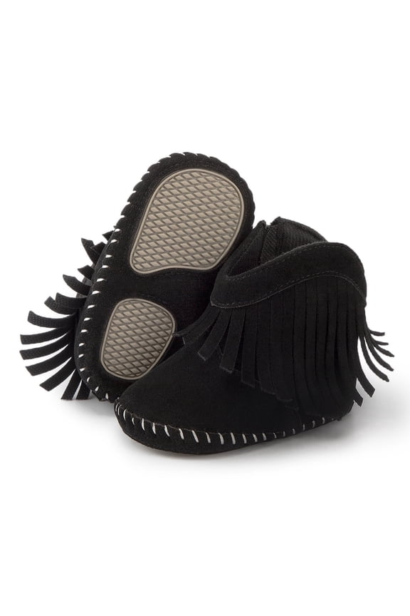 Baby Girls Boys Boots Infant Cowboy Tassel Booties Newborn Moccasins Shoes for 3-18 Months