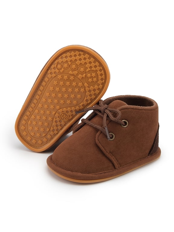 Baby Girls Boys Boots Infant Lace Up Booties Newborn Winter Shoes for 0-18 Months