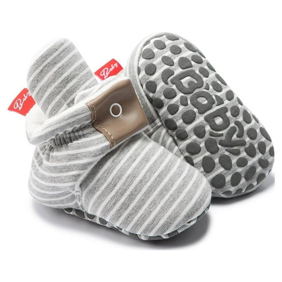 Meckior Baby Girls Boys Cotton Boots Newborn Winter Cozy Fleece Booties Infant Socks Shoes for 3-18 Months