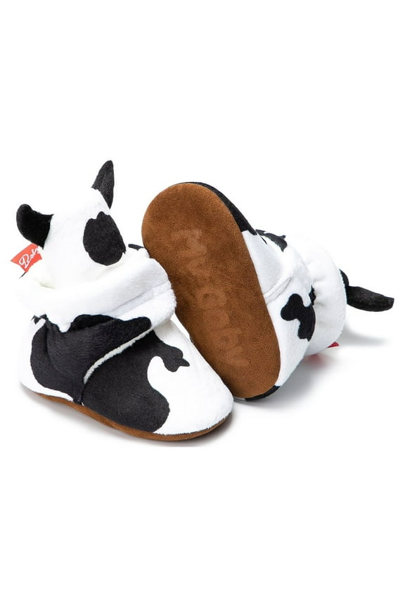 Baby Girls Boys Cow Boots Infant Animal Booties Newborn Socks Shoes First Walker Slippers 3-18 Months