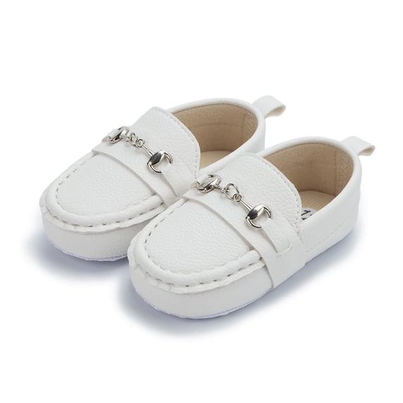 Meckior Baby Girls Boys Loafers Infant Crib Shoes Newborn PU Sneakers for First Walkers 3-18 Months