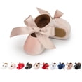 thumbnail image 1 of Meckior Baby Girls Dress Shoes Infant Mary Jane Bowknot Soft Sole Shoes for Newborn First Walker, 1 of 6