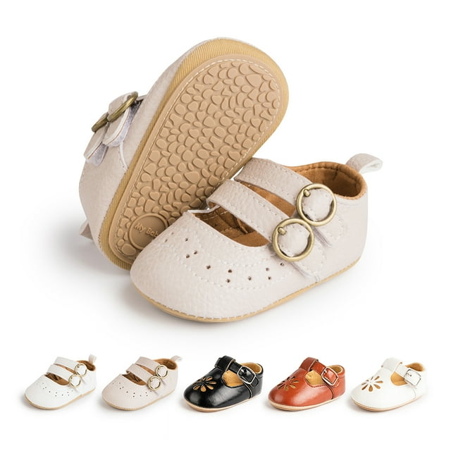 Meckior Baby Girls Dress Shoes Infant Mary Jane Wedding Flats NoneSlip