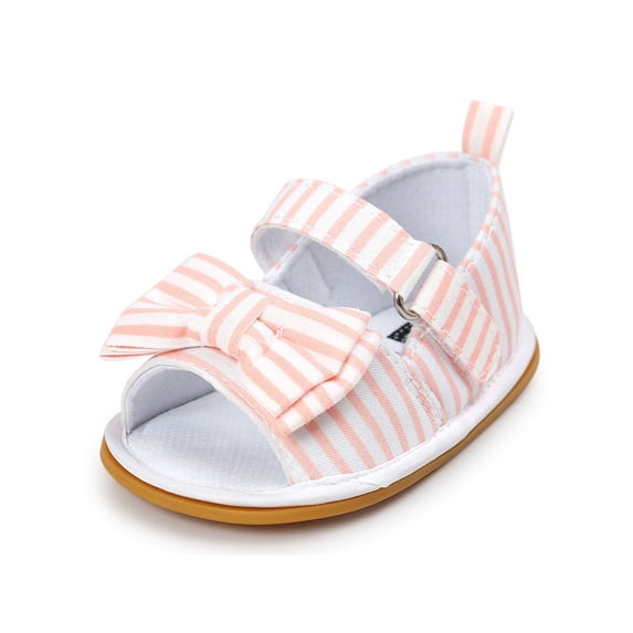 Meckior Baby Girls Sandals Rubber Sole Infant Summer Crib First Walker Shoes 3-18 Months