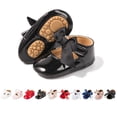 thumbnail image 1 of Meckior Baby Girls Shoes Infant Mary Jane Bowknot Soft Sole PU Leather Newborn First Walker Cirb Shoes, 1 of 7