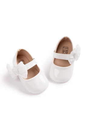 Baby Girls Shoes Infant Mary Jane Dress Bowknot Princess Crib Flats for Newborn First Walkers 3-18 Months