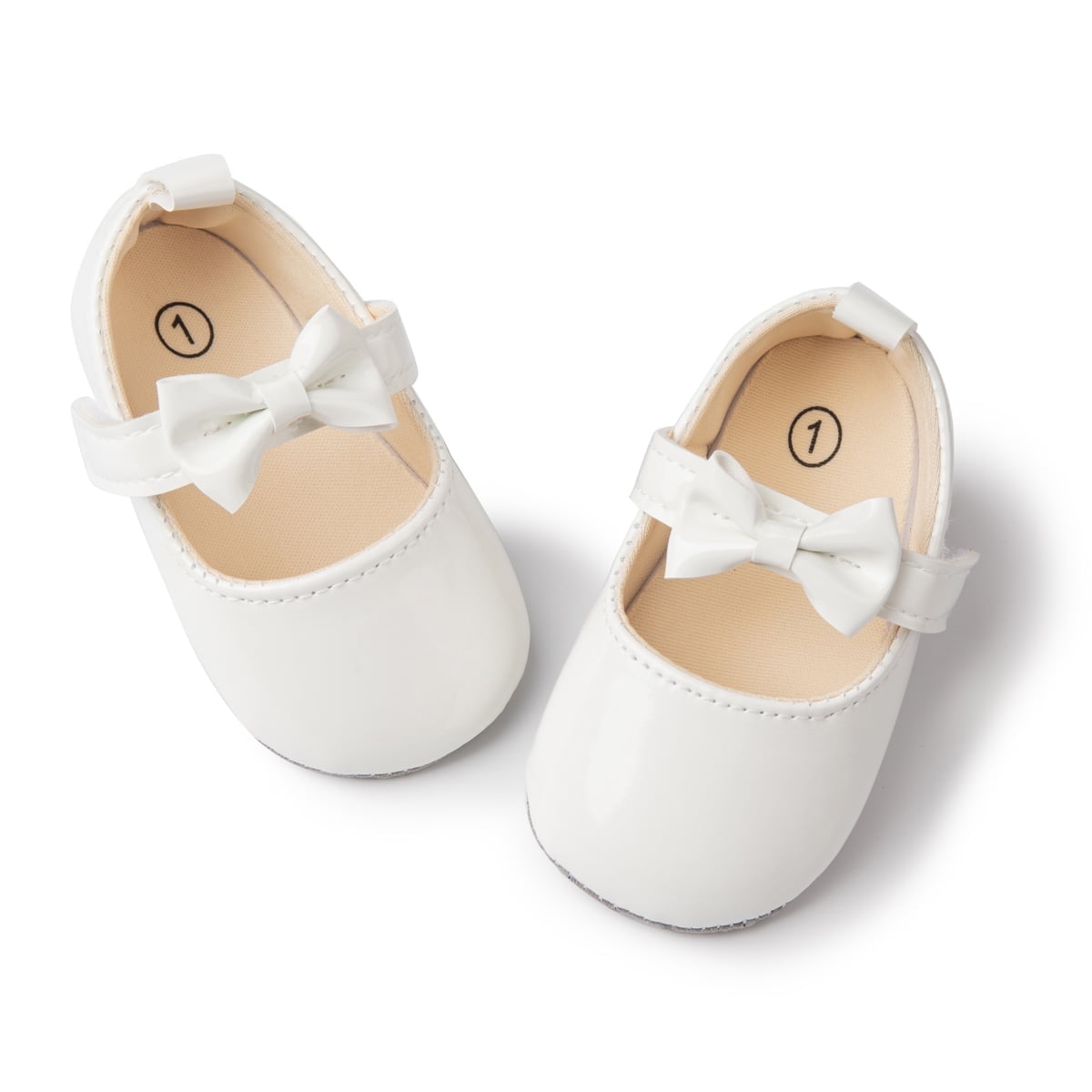 Baby Flatsy Meckior Baby Girls Shoes Infant Mary Jane Dress Bowknot Princess Crib ...