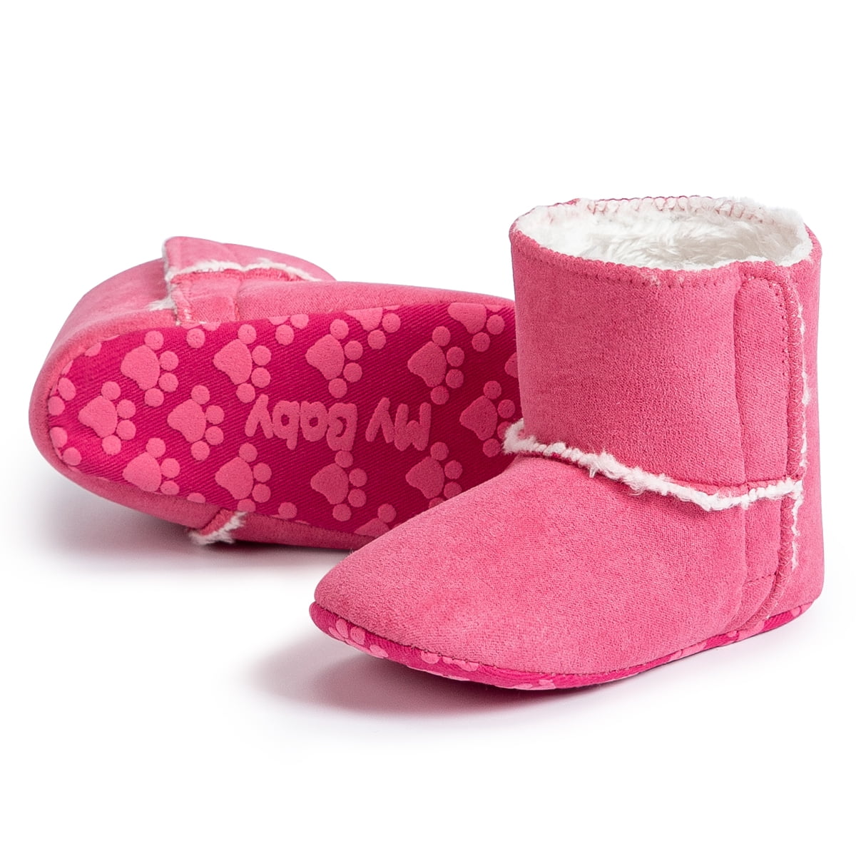 Meckior Baby Girls Snow Warm Boots Infant Winter Booties Newborn Slip On Shoes for 318 Months