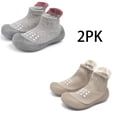 thumbnail image 1 of Meckior Baby Sock Shoes 2 Pairs Baby Walking Shoes Infant Non-Slip Breathable Slippers Soft Rubber Sole Sneakers for Baby Boys Girls, 1 of 7