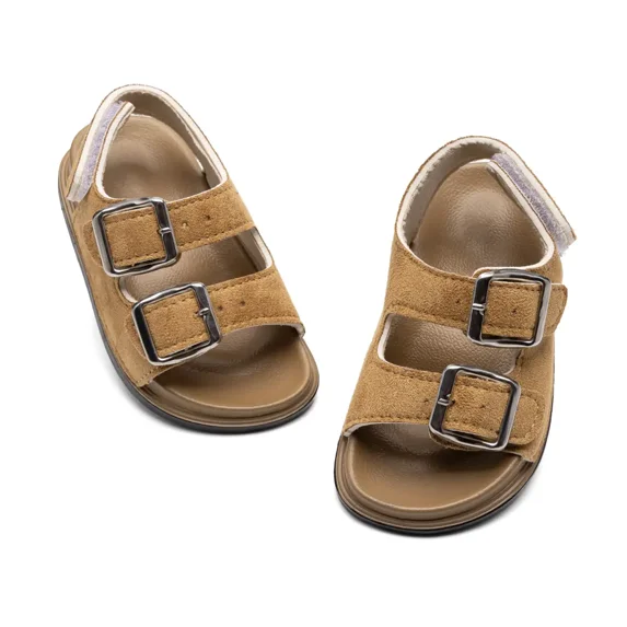 Meckior Toddler Boy Sandals PU leather Soft Sole Shoe Anti-Slip Shoes for Little Kids