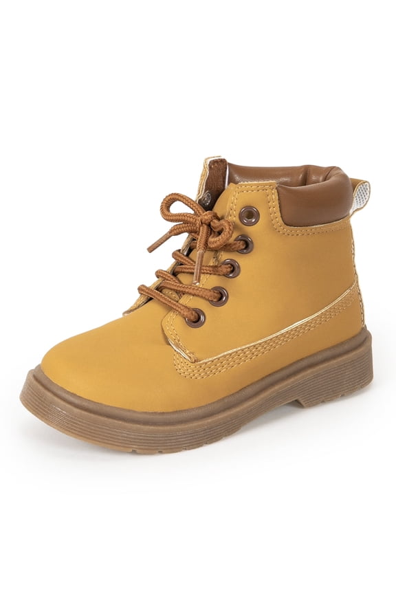 Toddler Girls Boys Boots Winter Snow Combat Booties Lace Up Casual Shoes for Little Kids