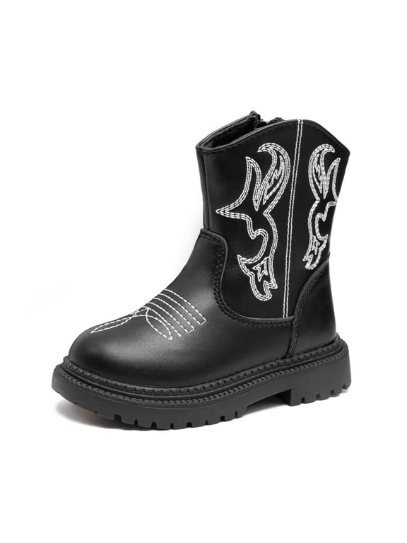 Toddler Girls Boys Combat Ankle Boots Little Kid Waterproof Outdoor Chelsea Fall Booties Leather Comfort Shoes