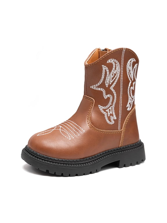 Toddler Girls Boys Combat Ankle Boots Little Kid Waterproof Outdoor Chelsea Fall Booties Leather Comfort Shoes