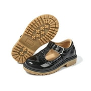 Meckior Toddler Girls Dress Shoes Little Girls Mary Jane Soft Sole Princess Shoes for Little Kids