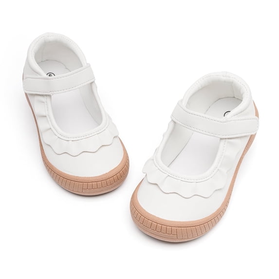 Meckior Toddler Girls Dress Shoes Little Girls Mary Jane Soft Sole Princess Shoes for Little Kids
