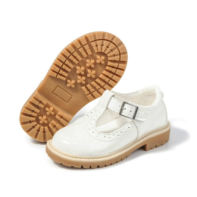 Meckior Toddler Girls Dress Shoes Little Girls Mary Jane Soft Sole