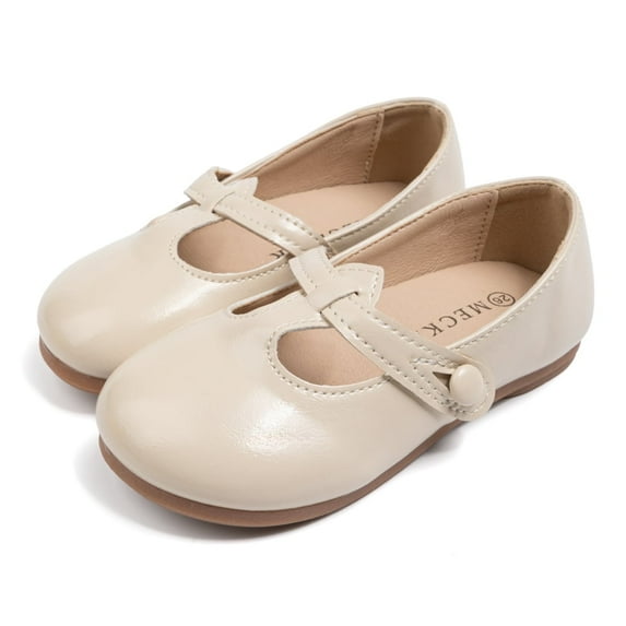 Meckior Toddler Girls Dress Shoes Little Girls Mary Jane Soft Sole Princess Shoes for Little Kids