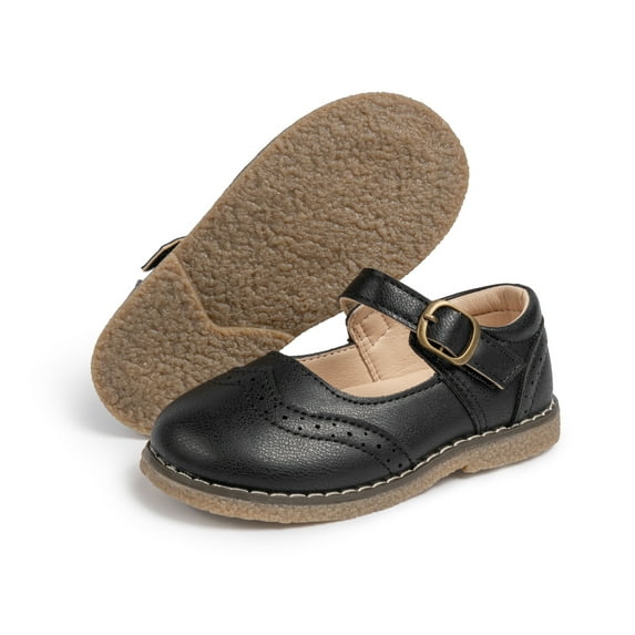Meckior Toddler Girls Dress Shoes Little Girls Mary Jane Soft Sole Princess Shoes for Little Kids