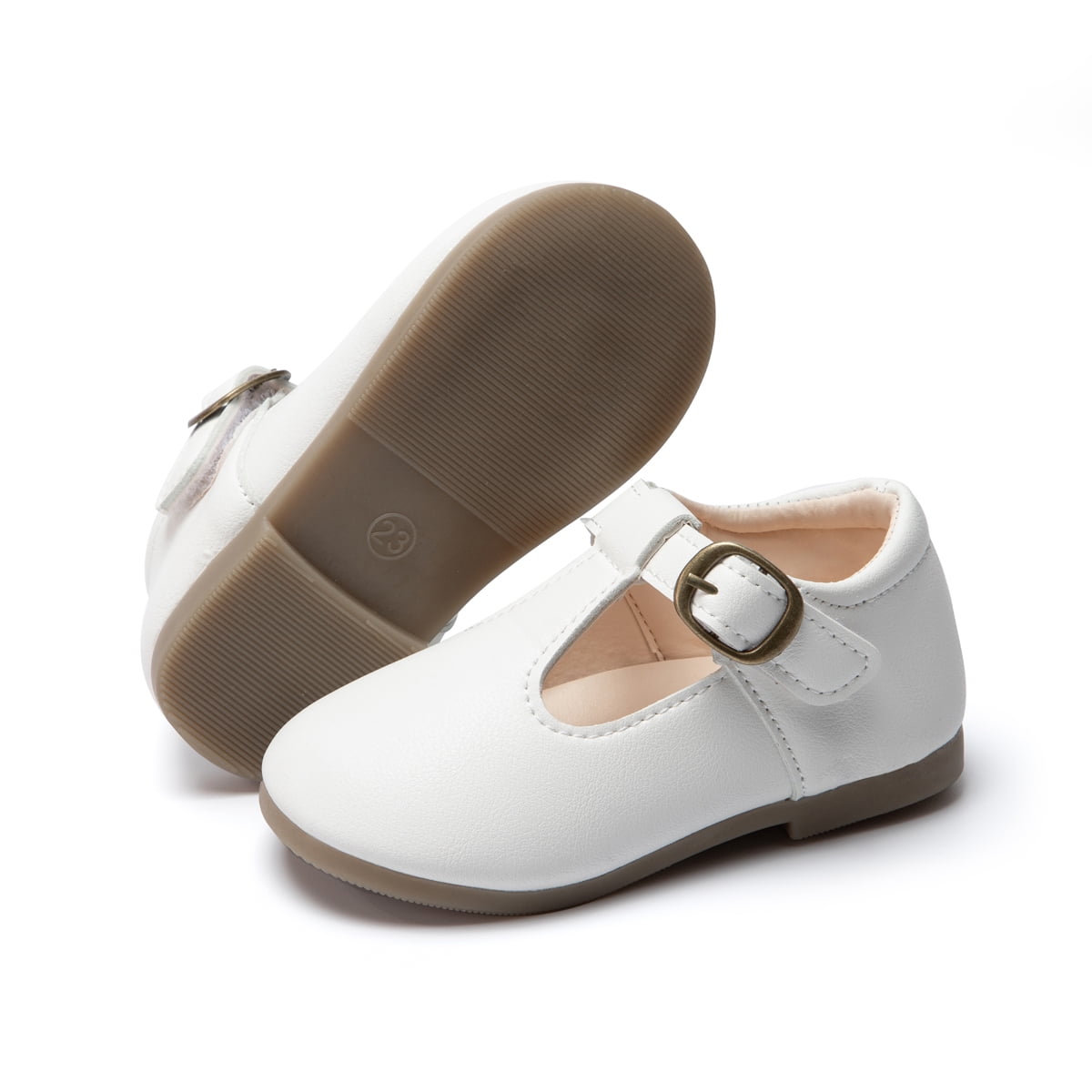 Meckior Toddler Girls Dress Shoes Little Girls Mary Jane Soft Sole Princess Shoes for Little