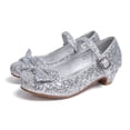 thumbnail image 1 of Meckior Toddler Girls Glitter Mary Jane Shoes Little Kids Low Heel Wedding Party Princess Dress Pumps Shoes for 10 Toddler, 1 of 6