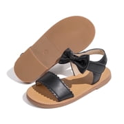 Meckior Toddler Girls Sandals Open Toe Summer PU leather Shoes for Little Kids