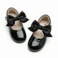 thumbnail image 1 of Meckior Unisex Kids Casual Dress Shoes Bowknot Soft Sole Mary Jane, Pink, Size 5, 1 of 9