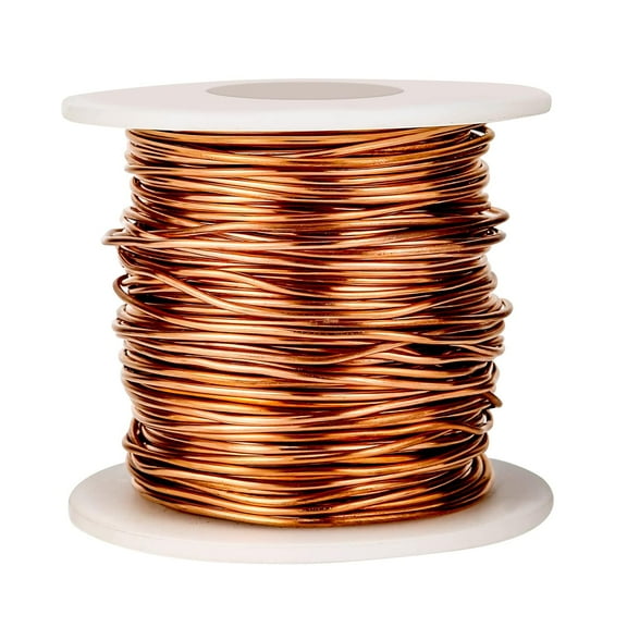 Mecnmsa 99.9% Dead Soft Copper Wire, 16 Gauge/ 0.051" / 1.3 mm Diameter, 127 Feet / 39m, 1 Pound Spool Pure Copper Wire, Craft Wire Jewelry Making Wire