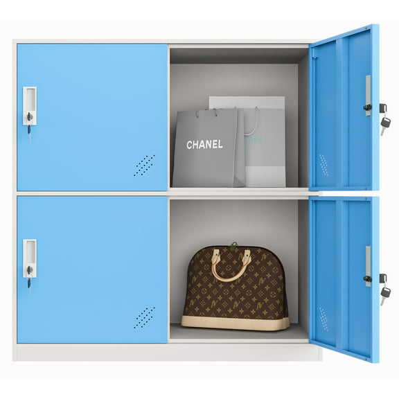 Mecolor Furniture Small Size Blue Metal Storage Cabinet school gym Steel Locker with Key lock
