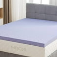 thumbnail image 1 of Mecor 4 Inch 4" Gel Infused Memory Foam Mattress Topper, King Size, Ventilated Design, CertiPUR-US Certified Foam-Purple, 1 of 1