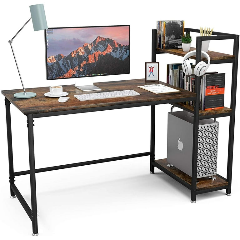 Madesa Modern Office Desk with Drawers 53 inch, Study Desk for