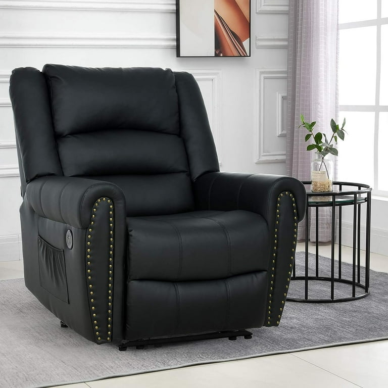 Mecor Lift Chairs Recliners Lift Chair for Elderly Reclining Lift Chairs with Dual Motor Pu Leather Sleeper Recliner Chair with