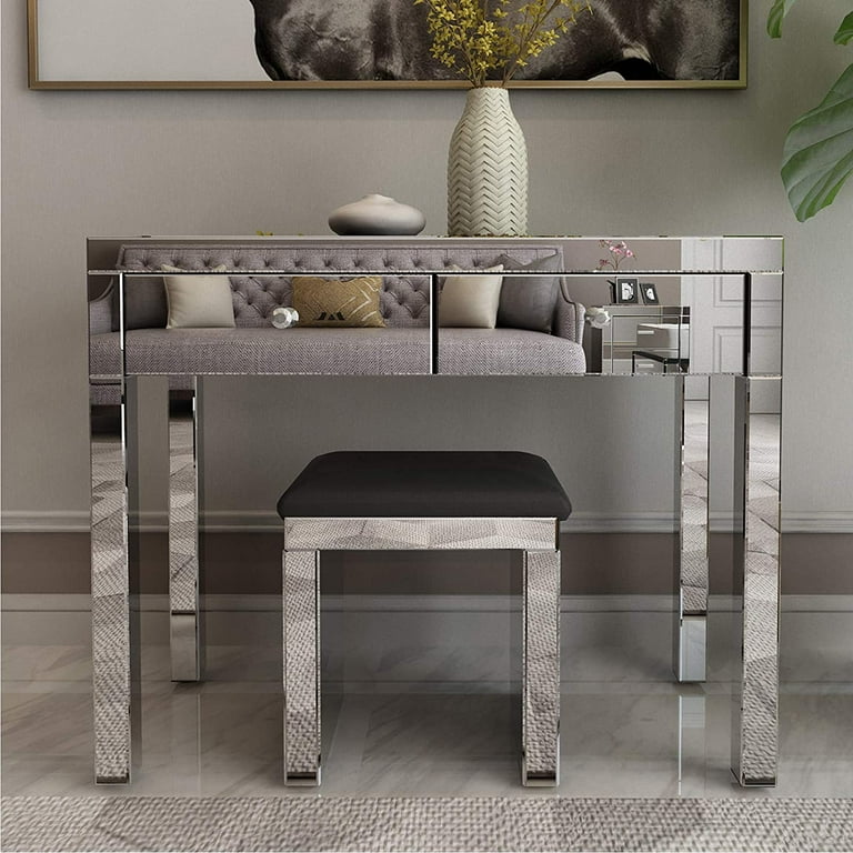 Mecor Mirrored Vanity Table Set