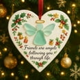 thumbnail image 1 of Mecorevx 3.15Inch Handmade Christmas Decorations Heart Shaped Sea Friendship Decoration Pendant Suitable for Christmas Tree Decorations,Christmas Gifts, 1 of 8