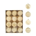 thumbnail image 1 of Mecorevxz 12 Pcs Velvet Christmas Ball Ornaments, 2026 Christmas Tree Ornaments Set, 3.15 inch Velvet Christmas Balls for Christmas Tree(Beige), 1 of 7