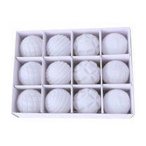 Mecorevxz 12Pcs 2.36Inch Flocking Christmas Balls,Velvet Christmas Tree Pendant for Christmas Decor,Christmas Gifts(White)