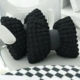 thumbnail image 1 of Mecorevxz 1Pcs Faux Suede Fuzzy Bow Throw Pillows,Cute 15" Bow Throw Pillows, for Bedroom Sofa and Living Room Decor,Black, 1 of 7