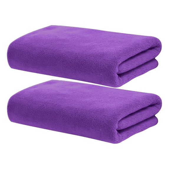 Mecorevxz 2 Pcs Microfiber Bath Towel(30 x 14),Quicker Drying,Soft,Absorbent Fitness Towel Fast Drying Washcloth for Bath Fitness,Bathroom,Sports,Yoga,Travel,Pool,Beach(Purple)
