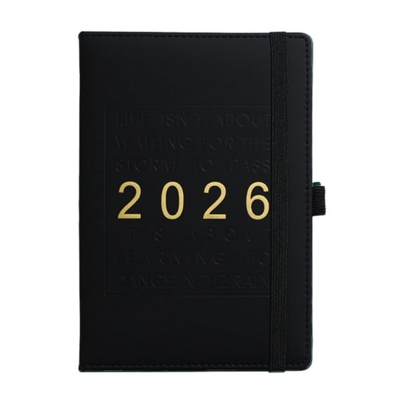 Mecorevxz 2026 Large Agenda 365 Day Daily Planner Management Record Notes Schedule Planner Use January to December 2026 Planner with Hourly Plan Calendar(Black)