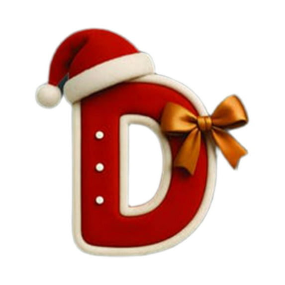 Mecorevxz 26 Letters 2D Acrylic Christmas Tree Ornaments - Personalized Initial Hanging Pendants for Xmas Tree - DIY Home Decor, Holiday Party Decoration(D)