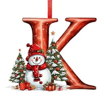Mecorevxz 26 Letters Christmas Tree Decoration Ornaments Christmas Tree Pendants Personalized DIY Christmas Ornaments Christmas Decoration Xmas Tree Hanging Decor(K)