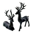 thumbnail image 1 of Mecorevxz 2Pcs Reindeer Christmas Decorations Black Reindeer Decor for Centerpiece Deer Christmas Decor Plastic Christmas Reindeer Figurine Elegant Deer Figurine for Fireplace Shelves, 1 of 7