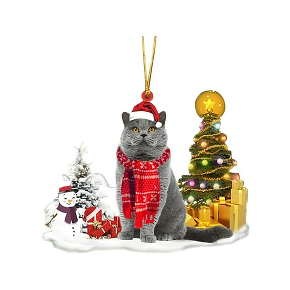 Mecorevxz 3.15" Christmas Acrylic 2D Ornaments-Cute Animal Christmas Pendants Suitable for Christmas Tree Hanging Decorations,Christmas Gifts