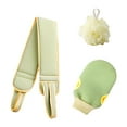 thumbnail image 1 of Mecorevxz 3 Pcs Double-Sided Back Exfoliator Body Scrub Towel,for Women Sponge Cloth,Back Rub Mud Strip Exfoliating Gloves,Stretchable Back Exfoliating Washer in Shower(Green), 1 of 5