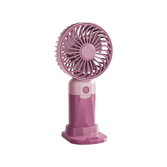 Mecorevxz 3 Speed Handheld USB Small Fan Portable Charging Fan Desktop Fan Base Can Be Used As A Mobile Phone Support(Hot Pink)