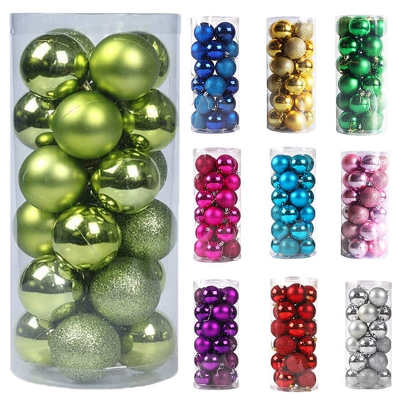 Mecorevxz 30mm Xmas Tree Ball Bauble Hanging Home Party Tree Ornament Decorated Ball for Christmas Decor (Light Green)