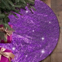 Mecorevxz 36 Inch Christmas Tree Skirt Sequins Xmas Tree Skirt Soft Velvet Christmas Tree Skirts Christmas Tree Ornaments for Xmas Round Fabric Tree Cover Skirt Sequin Metal Tree Base(Purple)