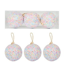 Mecorevxz 3Pcs Christmas Ornaments Tree Decorations 3.15 Inch Christmas Bulbs Ornaments for Christmas Tree Ornaments Tree Skirt Home Party Holiday Decor