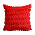 thumbnail image 1 of Mecorevxz 40x40cm Valentines Day Plush Quilted Heart Pattern Pillowcase Suitable for Day Living Room Sofa Bedroom Cushion Cover(Red), 1 of 7