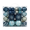 thumbnail image 1 of Mecorevxz 48Pcs 4/6/8cm Christmas Ornaments Set, Painted Irregular Metallic Plastic Christmas Hanging Balls Pendants Suitable for Xmas Tree Decor,Christmas Gifts(F), 1 of 8